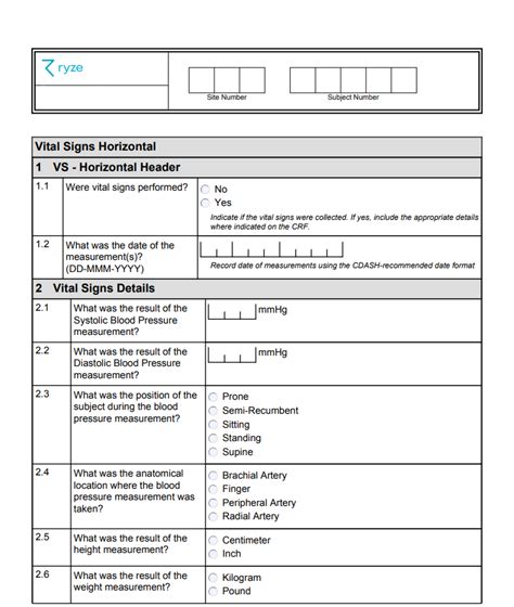 crf case report form example